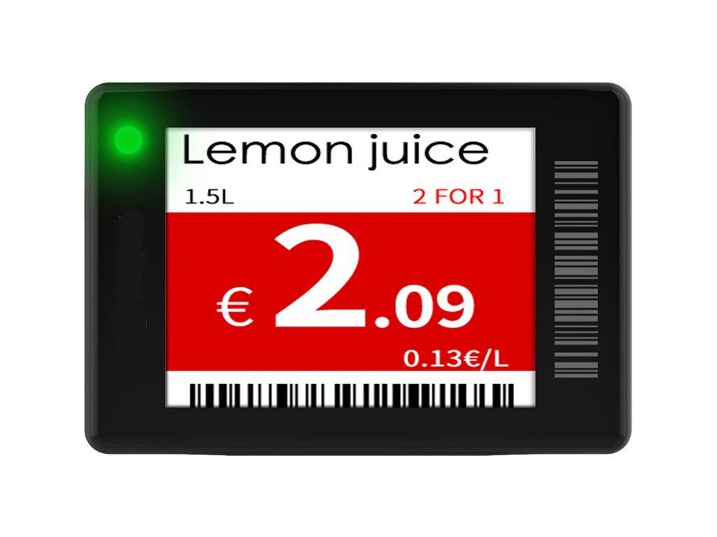 ESL Blade ZKC18B-NE4 – 1,8" elektronická cenovka BWRY, NFC, černá