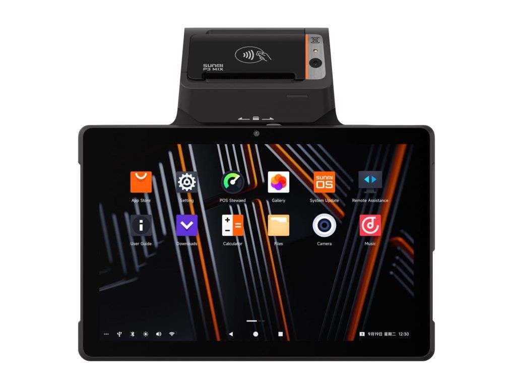 Sunmi P3 Mix payment terminal with 10-inch display and printer