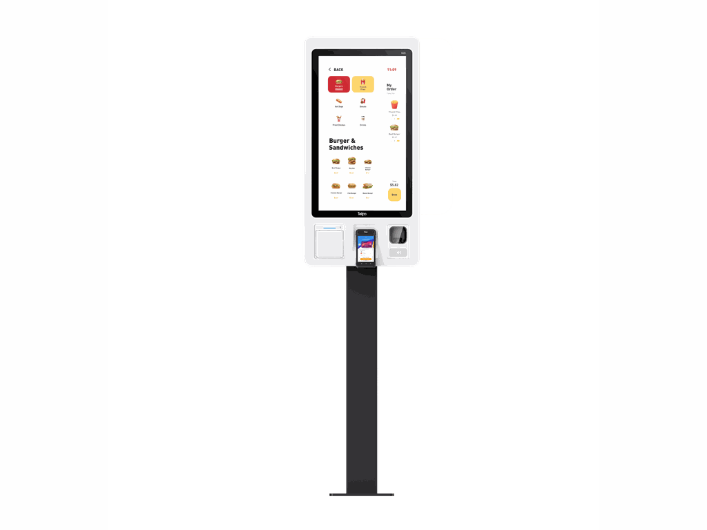 S-Kiosk K20 – kiosek 27" s držákem platebního terminálu