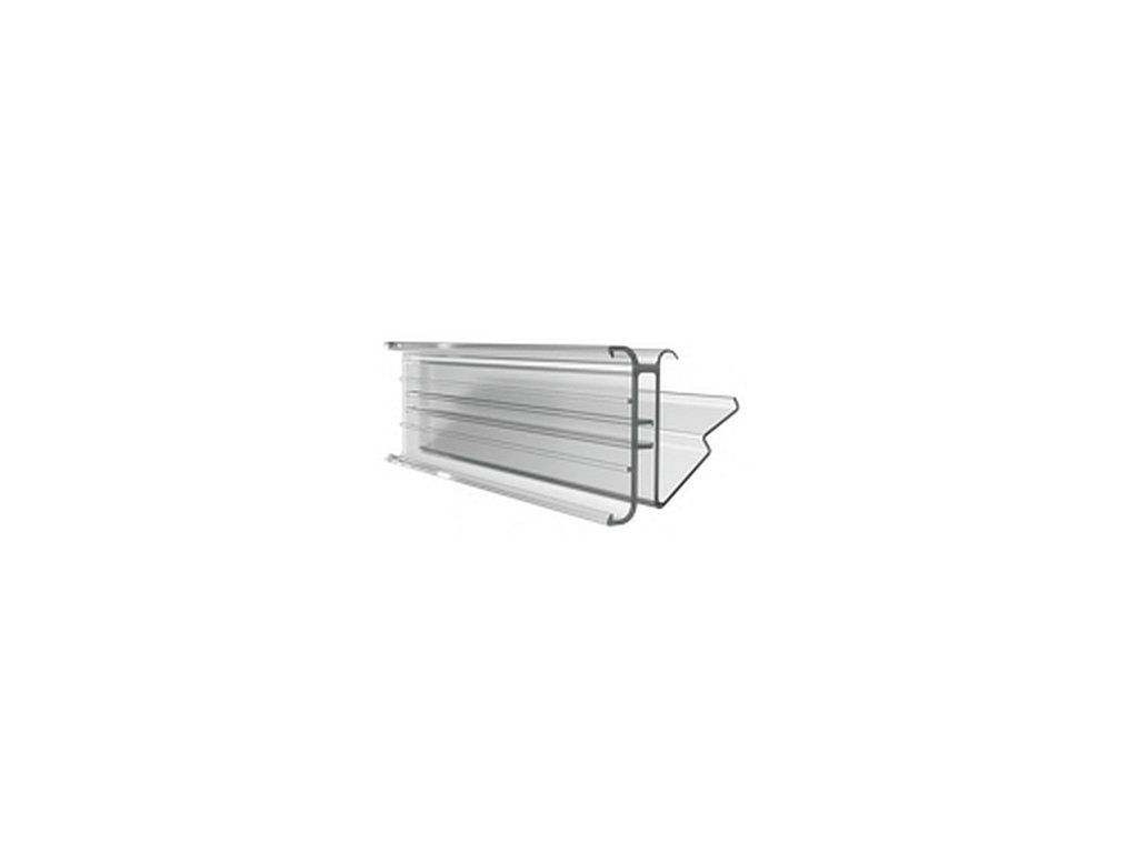 Transparent shelf rail type 2 for ESL electronic shelf labels, 1000 mm