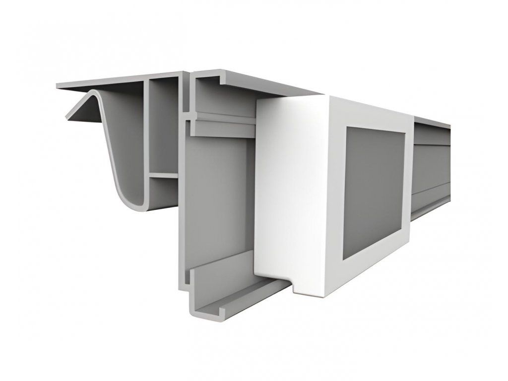 Transparent E1374 1330 mm shelf rail for ESL electronic shelf labels
