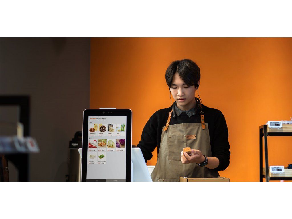 Sunmi K2 Mini on a café counter