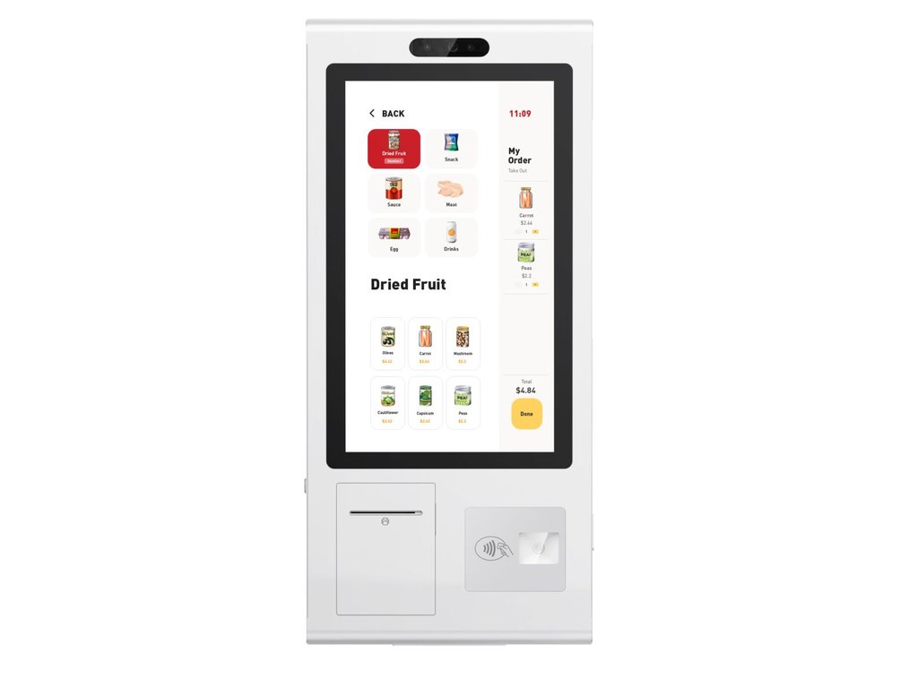 S-Kiosk K8M – samoobslužný kiosek 21,5" s 80mm tiskárnou, NFC a 2D skenerem