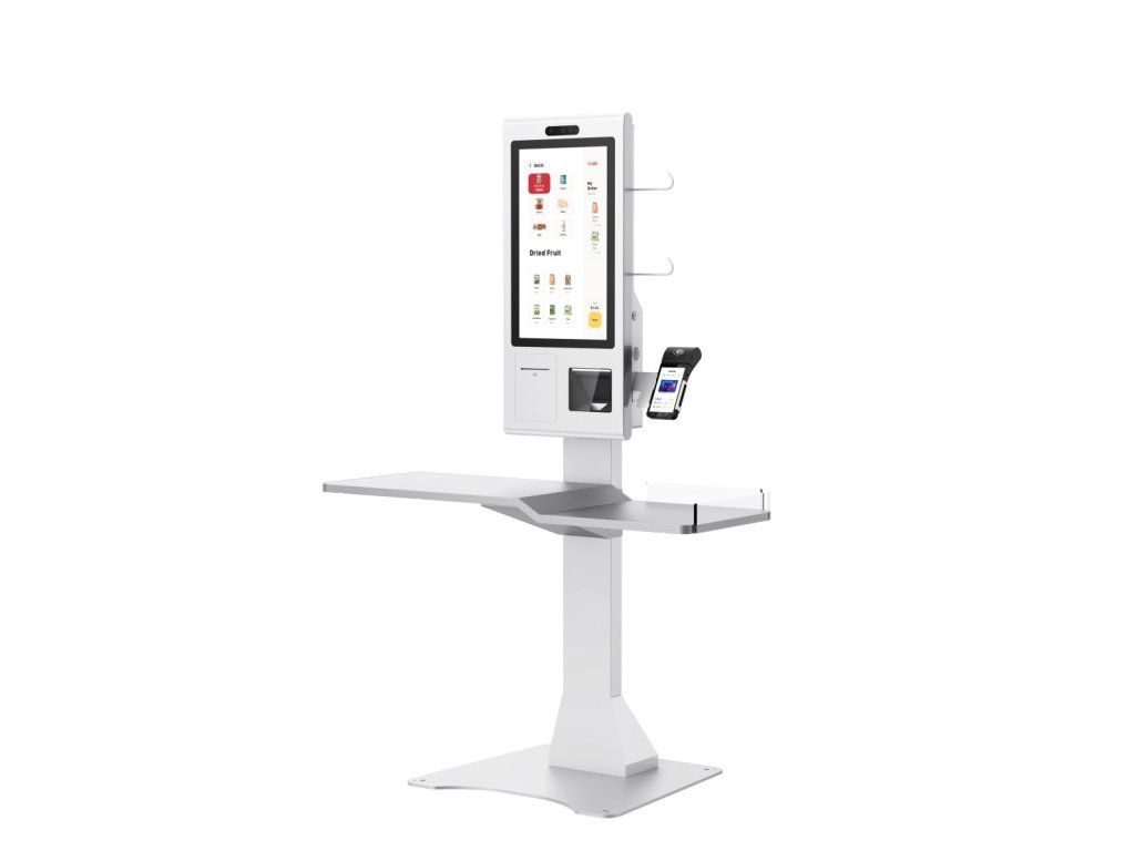 S-Kiosk K8M na pokladn&iacute;m stojanu jako samoobslužn&aacute; pokladna